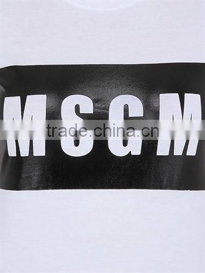 Custom Fashion White Printed T-Shirts Cotton/polyester Girls Fashion White Printed T-Shirts Short Sleeve Slim T Shirts for women