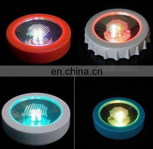 red led round coaster with transparent blister pack