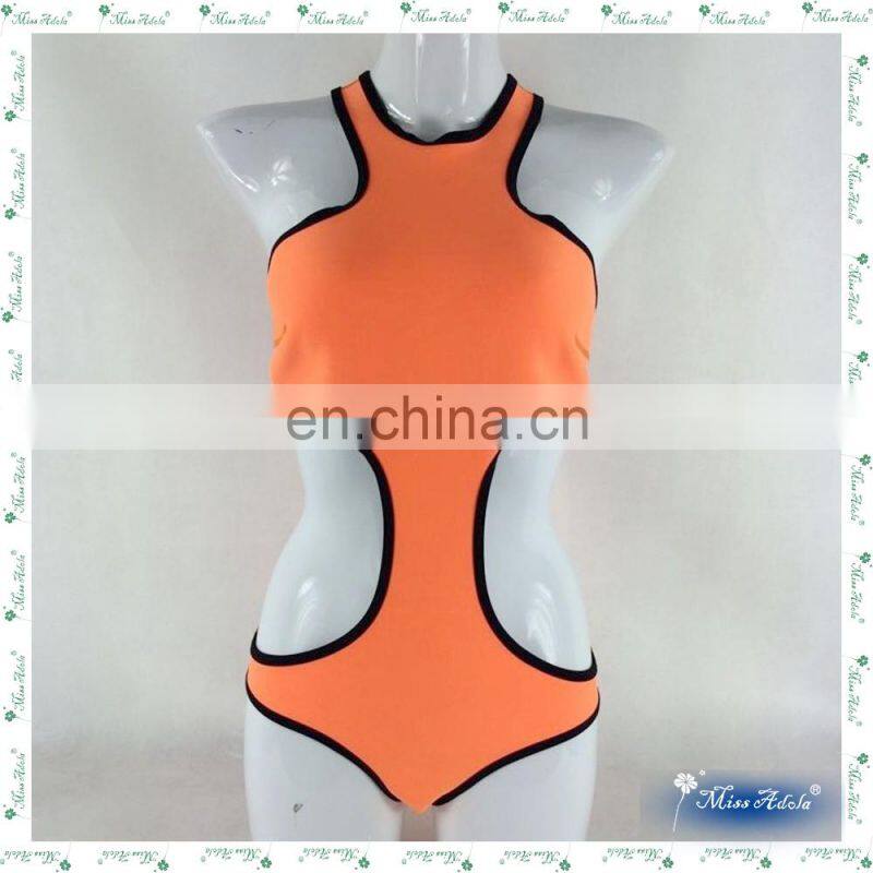 MissAdola Neoprene Women two pieces OEM Rubber swimsuit Beautiful Zipper swimwear diving wetsuit (M80)