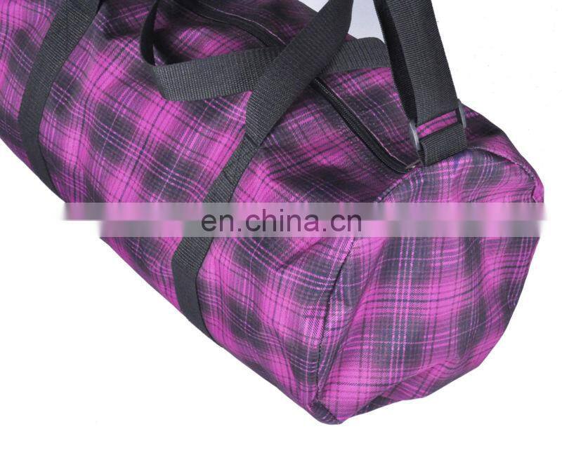 Casual Travel Bag With Handle Cylinder Foldable Sport Bag