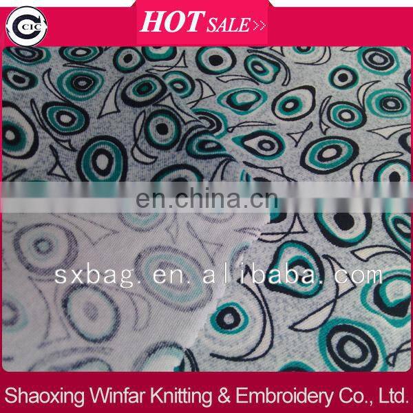 single jersey knitting printed spandex polyester daisy print fabric for garment