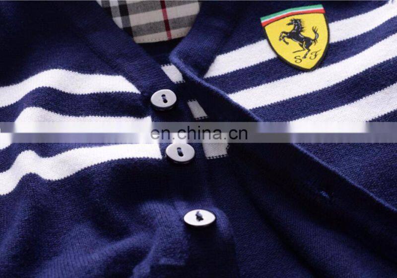 100%Cotton cardigan style boys kid sweater for autumn