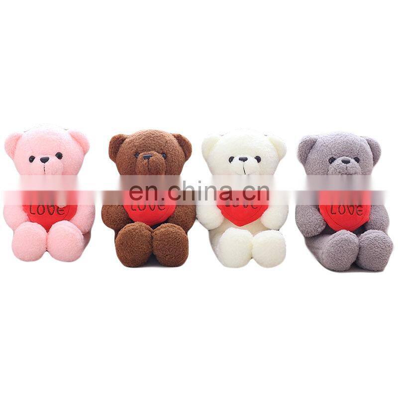 Colorful Plush Large Bear Custom Heart Beat Realistic Bear Stuffed Toys
