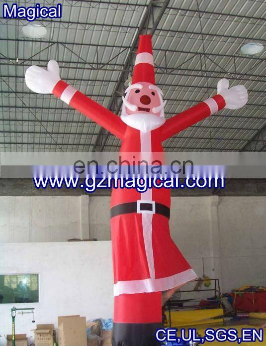 christmas use inflatable Santa Claus on plane with gifts