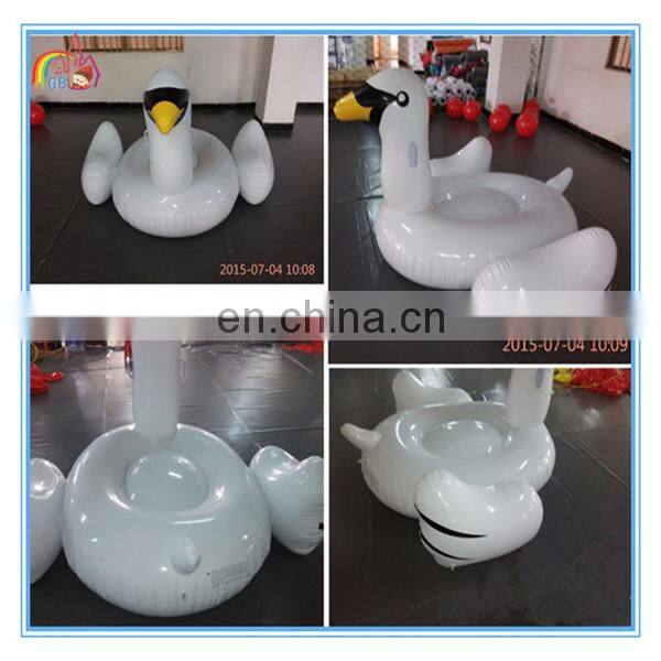 Promotional inflatable pink flamingo, water floating pool toy for advertising