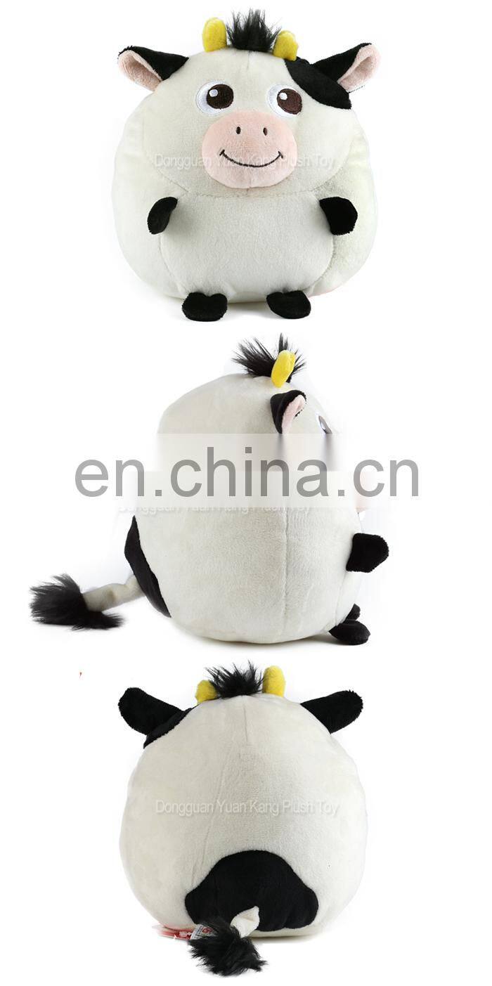 2017 New Style Lovely Wholesale Cheap Soft Cute Cow Plush Stuffed Animal Toy Cow