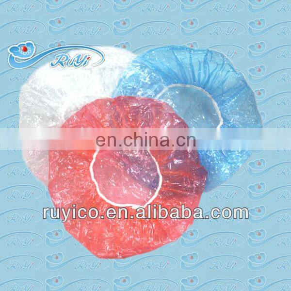 disposable waterproof PE shower cap for hotel