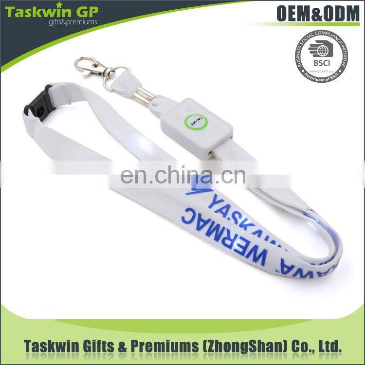 Promotional LED Flashing Lanyards LED Glowing Printing Lanyards