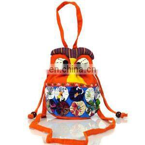 custom-made brand printable black drawstring cotton bag