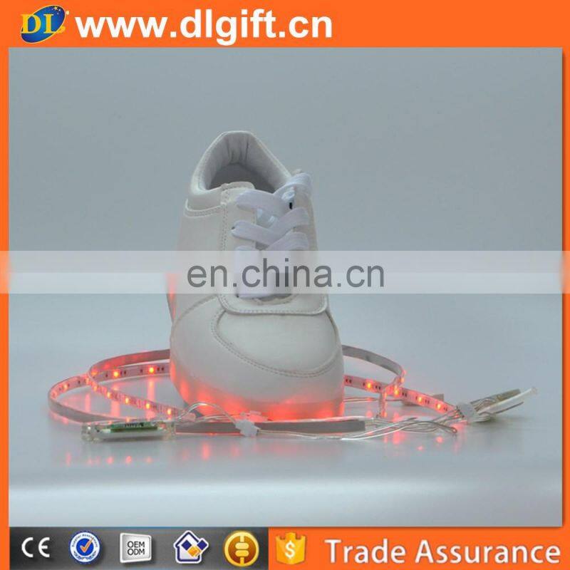 Night event led usb recharge flashing strip shoe light