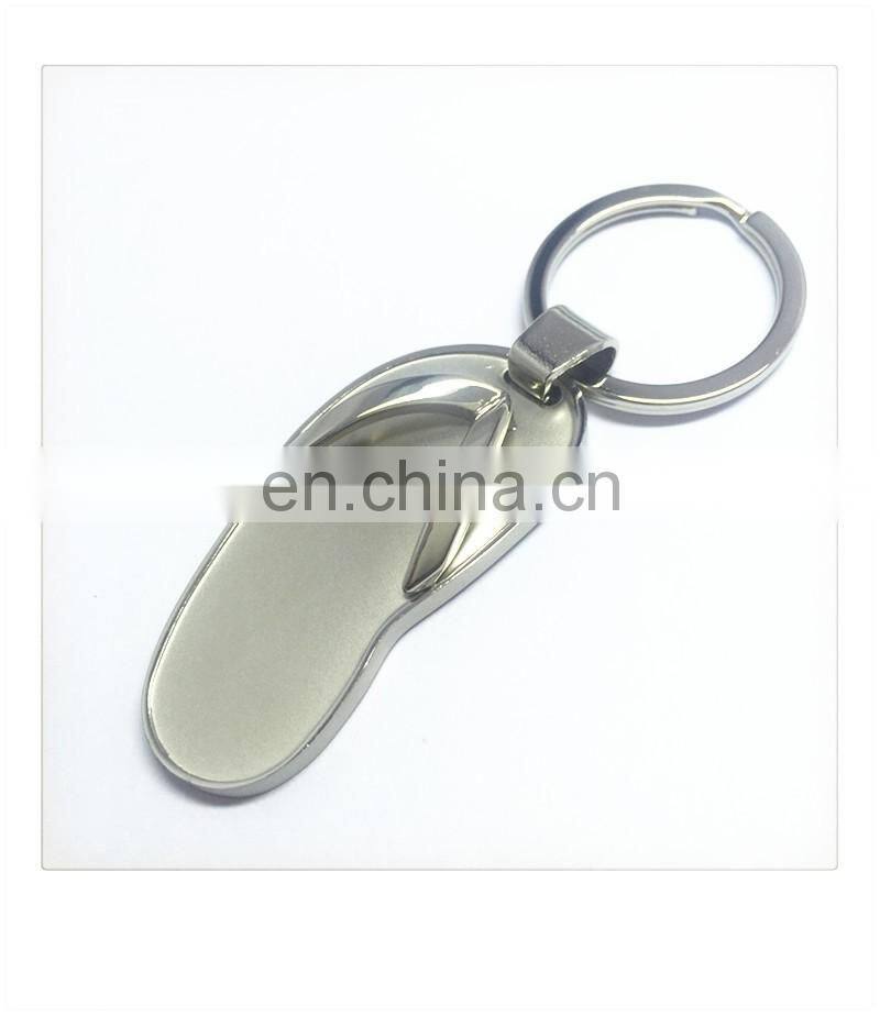 Promotional elegant custom metal slipper keychain