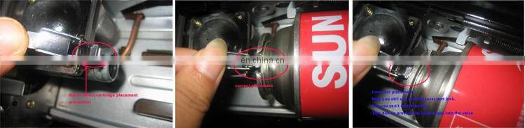 camping portable biogas stove with gas cylinder