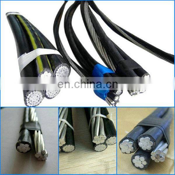0.6/1kv xlpe/pvc insulation aluminum conductor duplex/triplex/Quadruplex aerial bunched cable