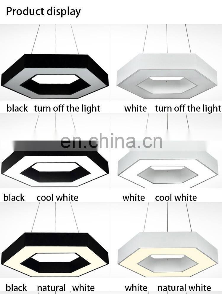 modern hanging light with hexagon shade office pendant light fixture for home decor