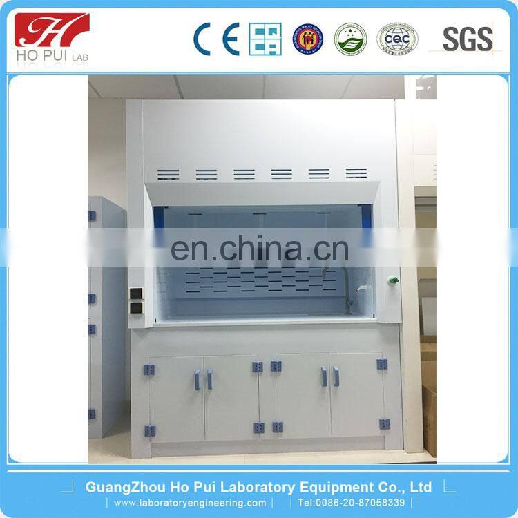 Ho Pui Laboratory Furniture Acid and Alkali Resistant 1800x800x2350mm PP Material Laboratory Fume Hood Price