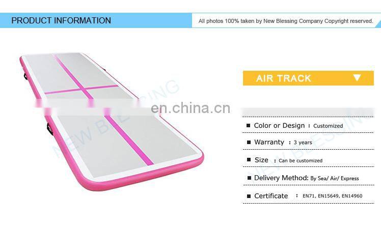 5m x 1m Factory Tumbling Gym Game Mat Drop Stitch Fabric Inflatable Air Track For Sale