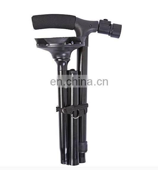 Three Section Luxury Telescopic foldable elderly aluminum Walking Stick