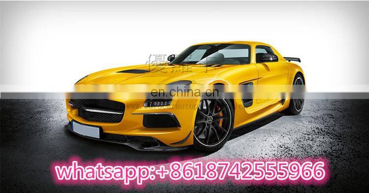 Body kit for SLS W197 with front bumper hood cover bonnet fender ducts rear bumper muffler tips for w197 2016 2017