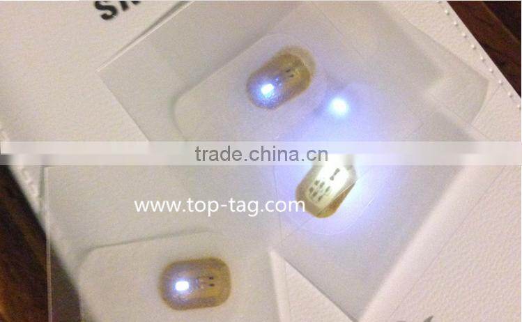 FPC Material 13.56MHz Rfid NFC Nail Tag Sticker Led Flashing