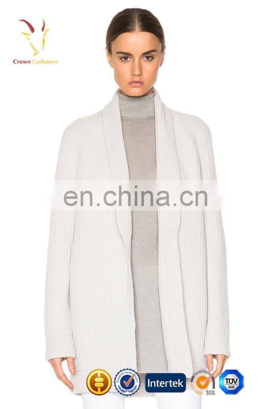 Ladies Fashion No Button Cardigan Sweater Winter Wool Coat Chunky Cardigan