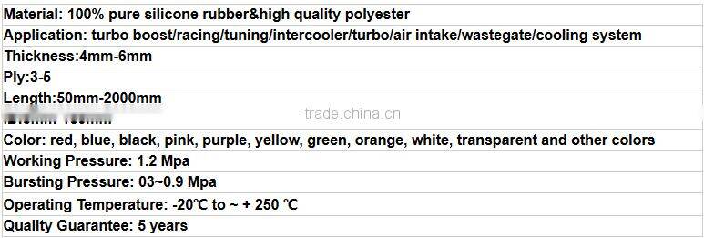 all sizes high temperature automobile 45 degree silicone elbow