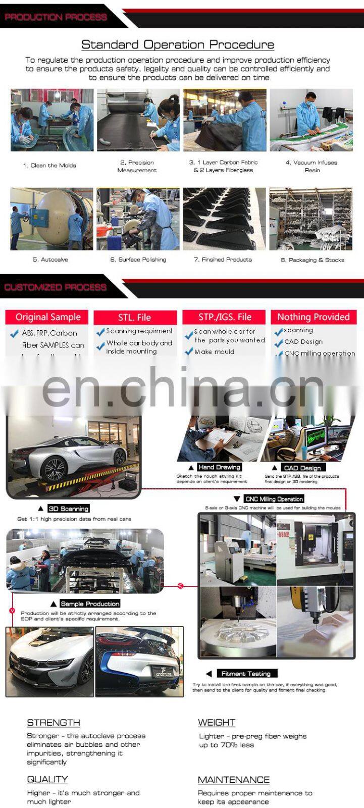 458 Carbon Fiber  Car Front Lip Splitter for Ferrari 458 Coupe 2-Door 2014-2015