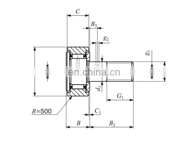 CR 28 Inch Series cam follower bearing with hexagon hole CR 28 R