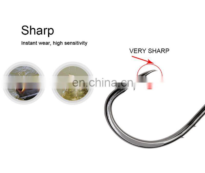 50pcs/box High Carbon Steel Environmental Saltwater Freshwater Fishing Gear Two Extra Barbs Baitholder Fishing Hook