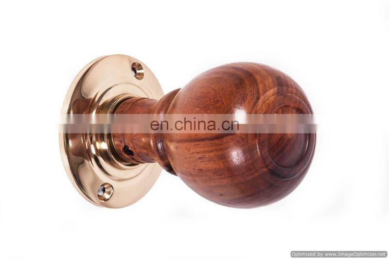 brass & wood knob