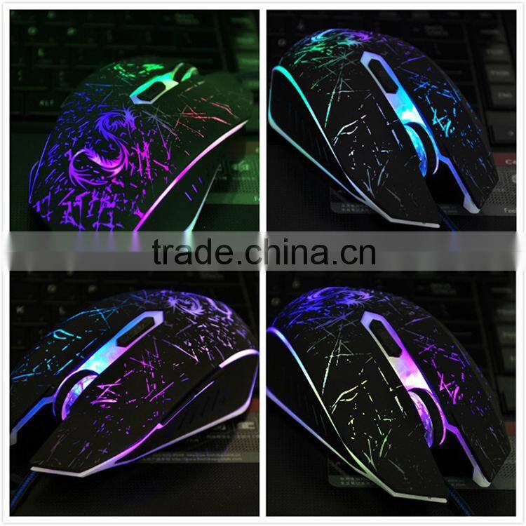LED gaming cheap wired silent mouse factory directly