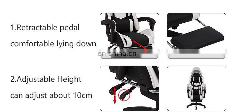 Best seller home office anchor game e-sports lift can lie racing gaming chair with lights and speakers