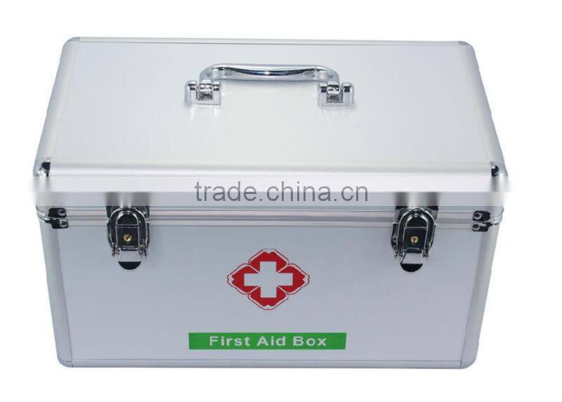 protective small travel first aid kit with aluminum case with tray