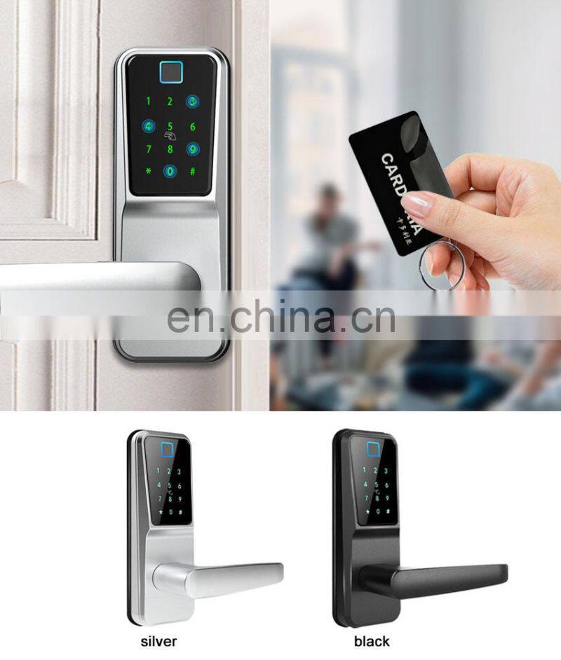 Wifi Ttlock Apps Intelligent Biometric Smart Lock Price Electronic Digital Smart Fingerprint Door Handel Lock For Security Home