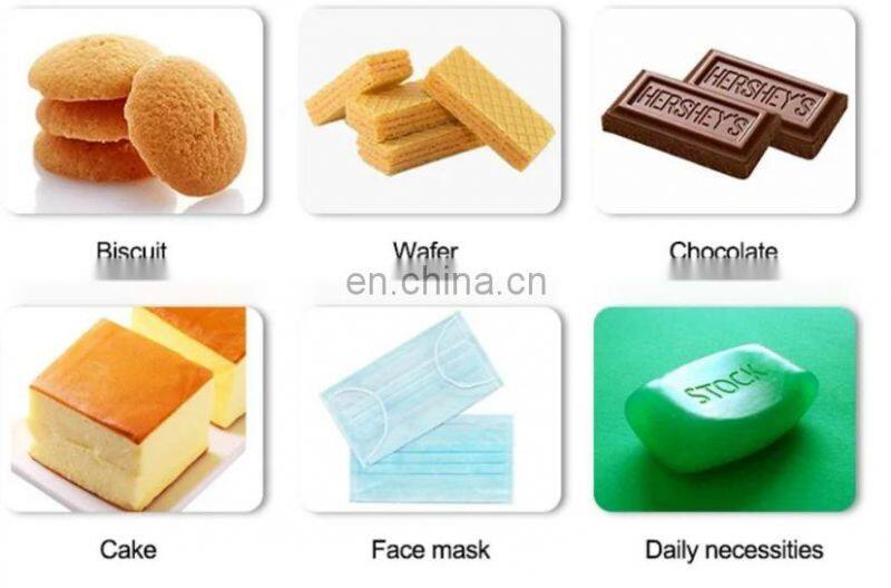 Servo Motor High Speed Automatic Food Packaging Machine for Bread/Cookie Cup Cake Wafer Chocolate Bar Food