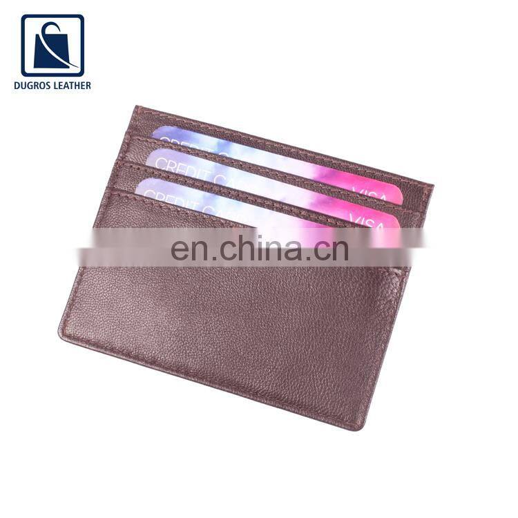 Premium Quality Modern Stylish Polyester Lining Material Genuine Leather Card Case Holder from Indian Manufacturer