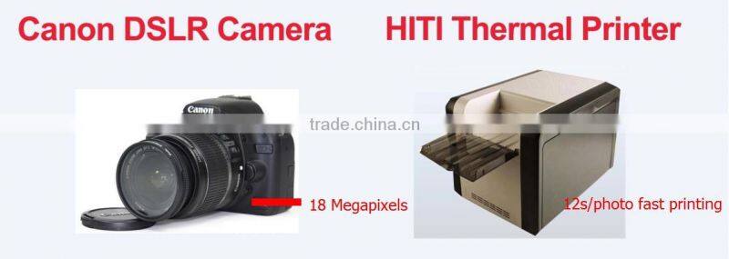 Advertising Cabinet Photo Machine With Dye Sublimation Photo Printer