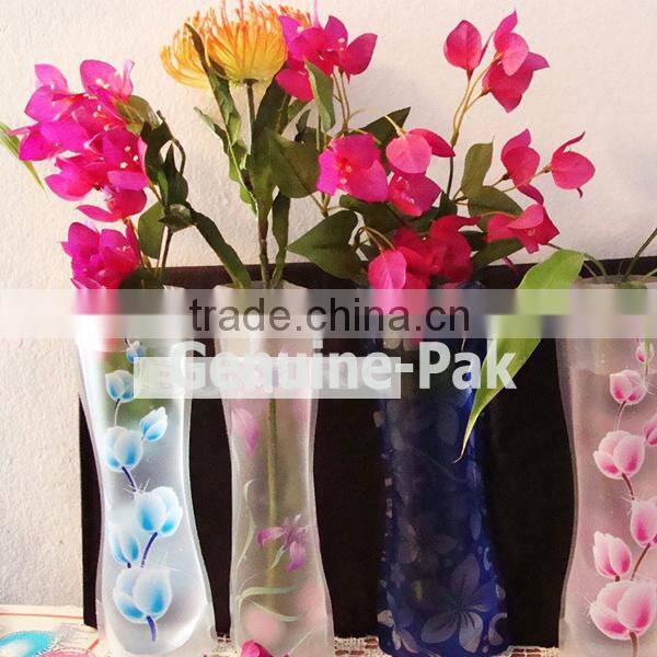 PVC promotional gift durable folding flower vase