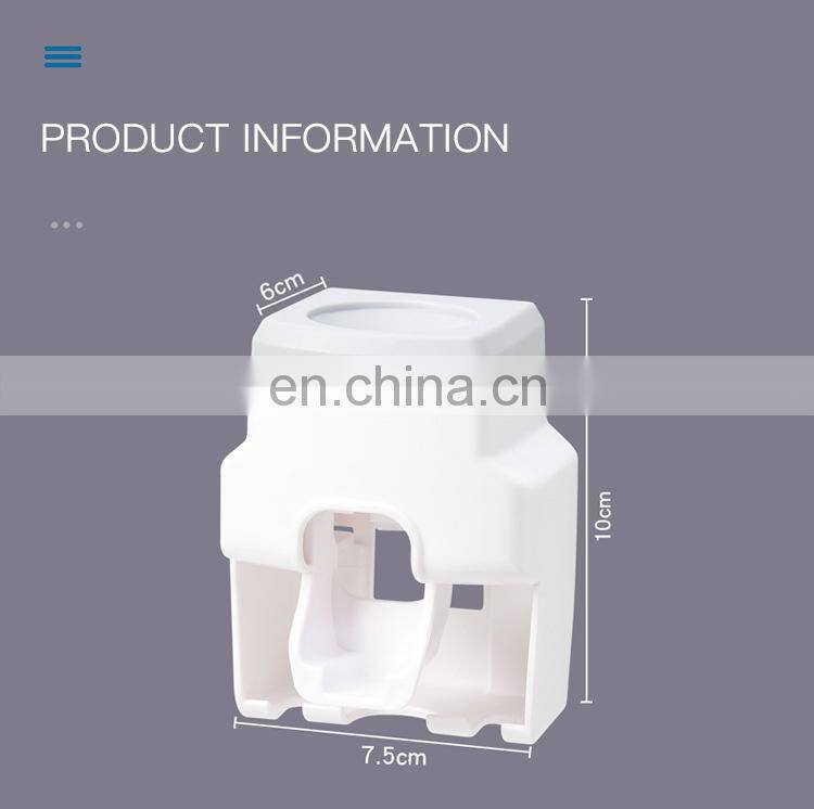 Creative Wall Mount Automatic Toothpaste Dispenser Bathroom Accessories Waterproof Lazy Toothpaste Squeezer Toothbrush Holder