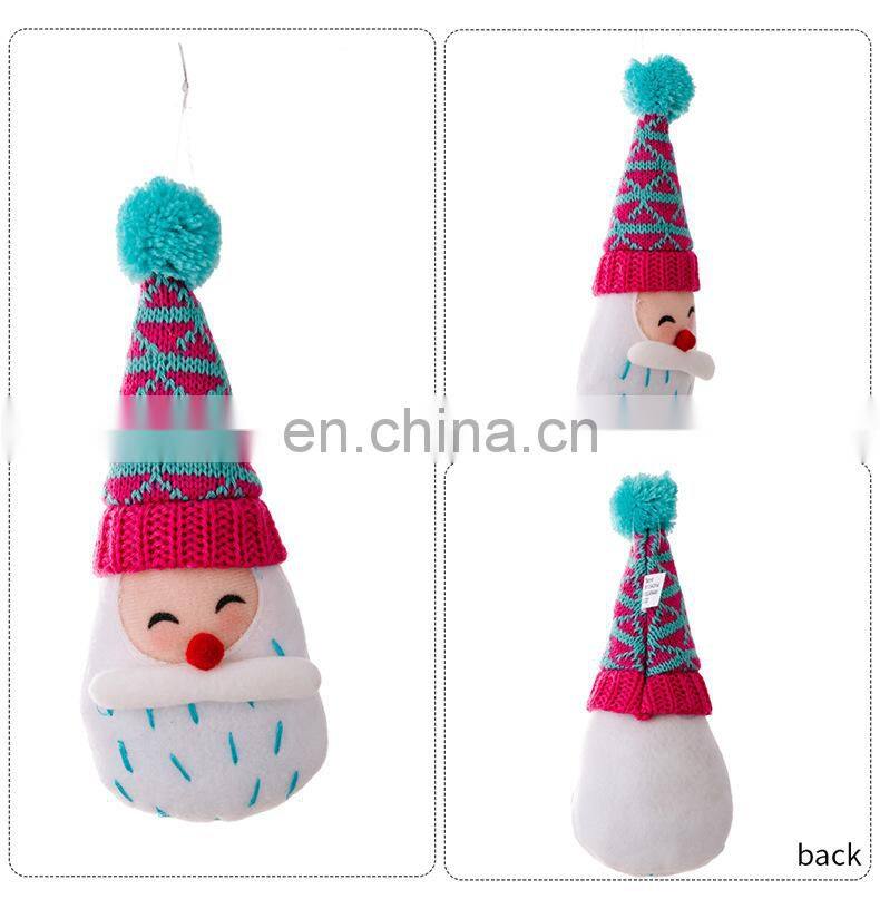 Christmas Tree Decoration Knitted Hat Faceless Forest Santa Doll Pendant Xmas Gift Navidad 2023 Christmas Decoration for Home