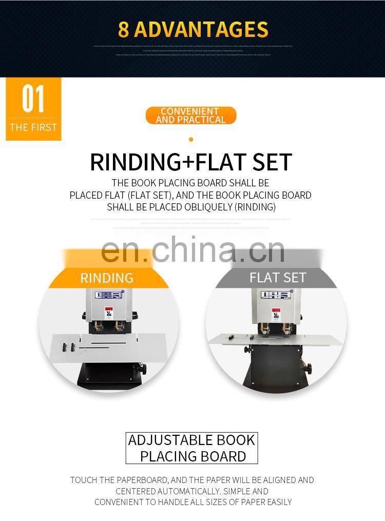 Double-heads wire binding machine for netbooks