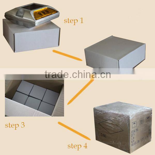 Best price 105mm square aluminum high brightness LED solar cat eye road reflector