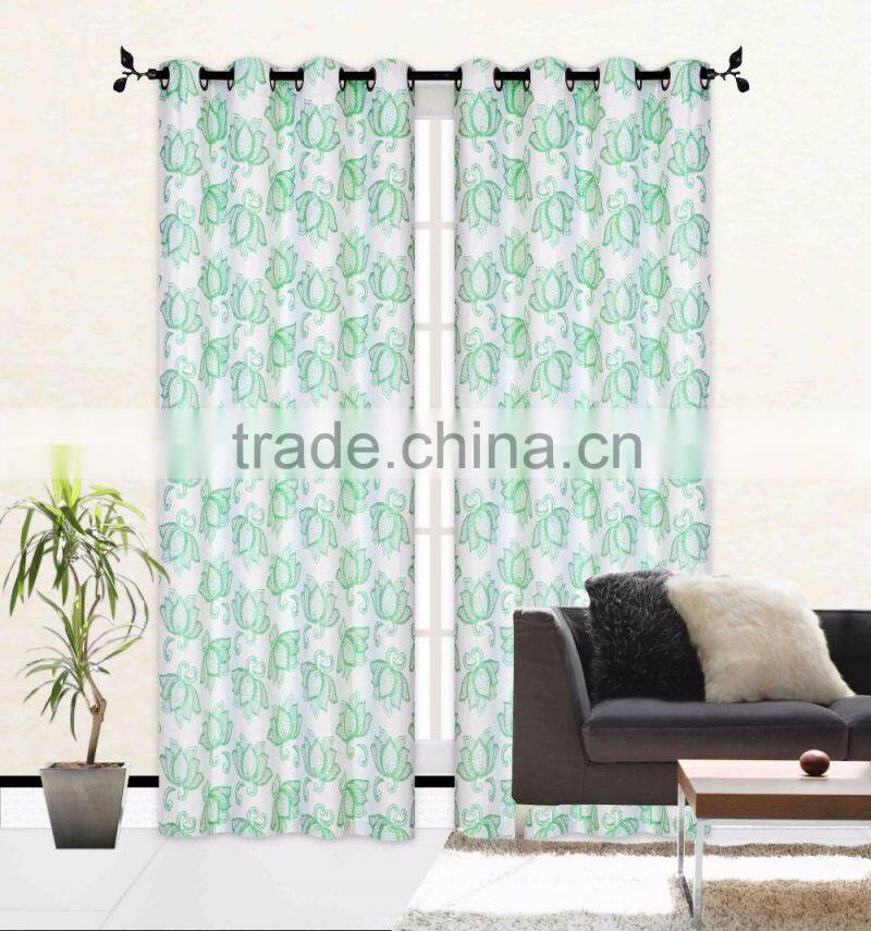 1PC JACQUARD FANCY WINDOW CURTAIN WITH 8 GROMMETS