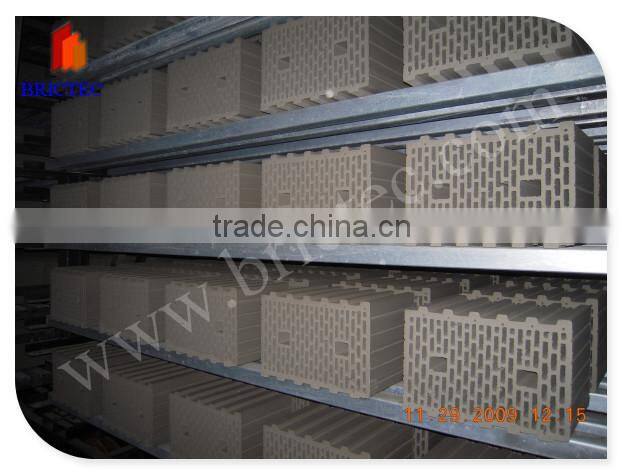 Secadero de ladrillo con auto carro de carga dryer cart for unloading