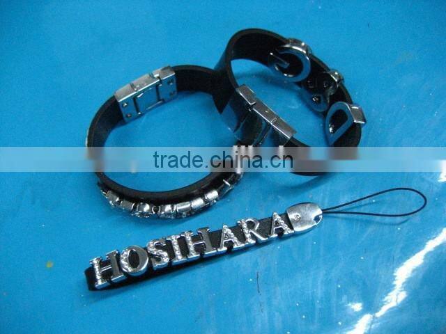 Black Bracelet with Crystal Letter Charms Wholesale in 2015