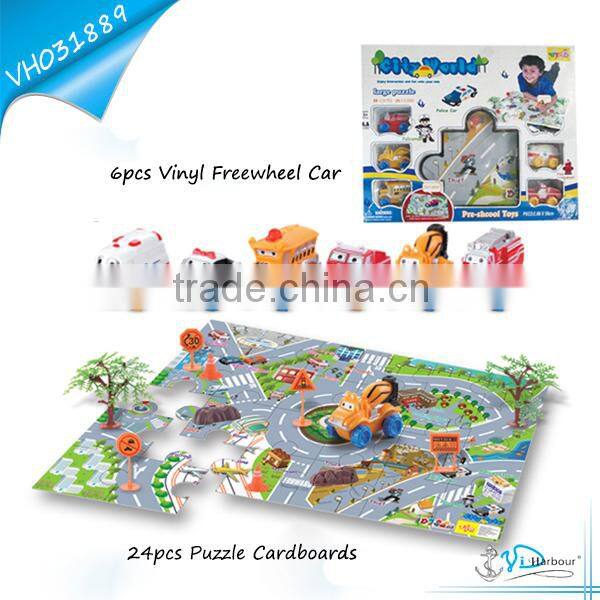 Hot Selling New Puzzle Toys with Vinyl Free Wheel Car