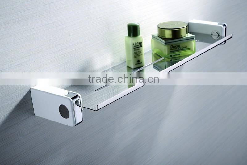 Bathroom tempered glass shelves for hotel and home decoration