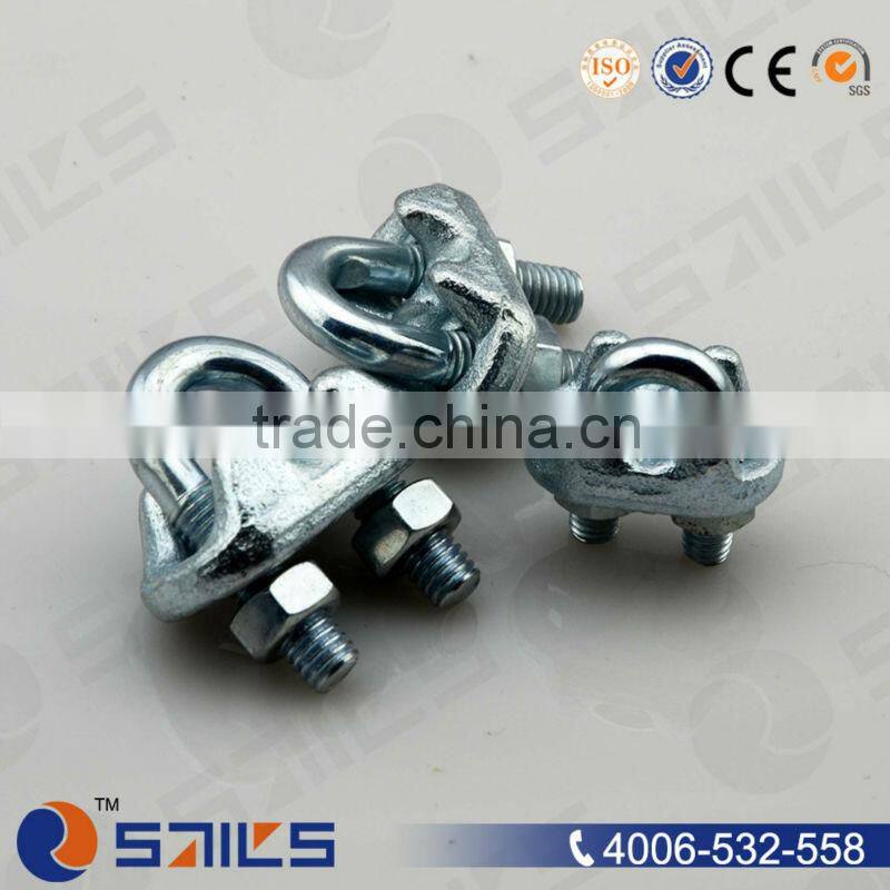 high quality galv. din741 malleable iron wire rope clips