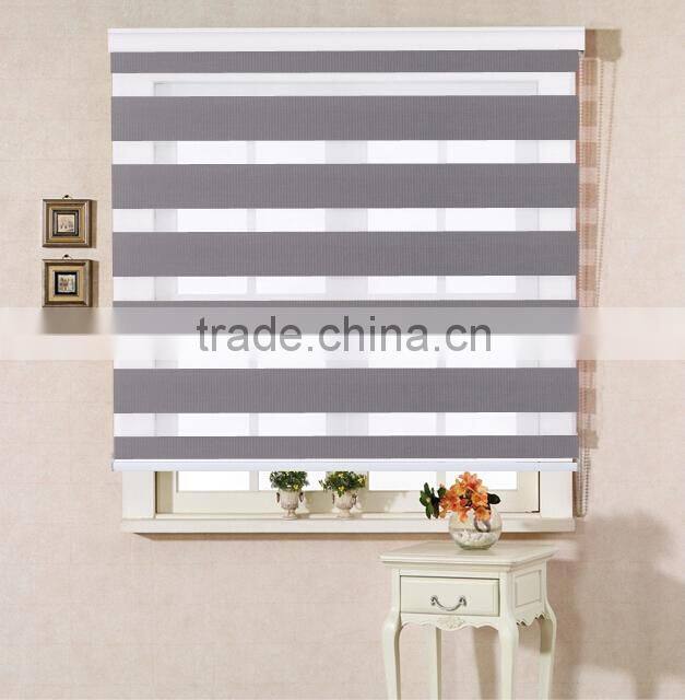 Double Layer Manual Zebra Blind For Living Room /living room curtains