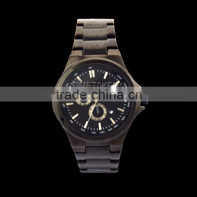 Chronography Sports Quartz Men Watches Stainless Steel Water Resistant Watch With Date Window Frame