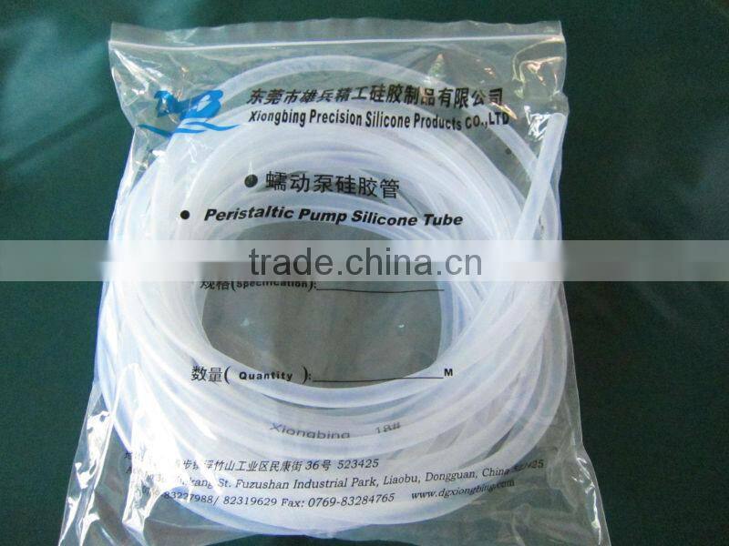 FDA grade transparent Peristaltic Pump Tubing / silicone pump tubing